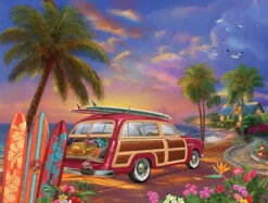 Surfer Sunset Jigsaw Puzzle