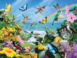Hummingbirds At The Beach Jigsaw Puzzle