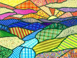 Quilted Appalachian Sunset Jigsaw Puzzle