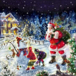 Santa And His Woodland Friends Jigsaw Puzzle