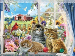 Kittens In The Window Jigsaw Puzzle