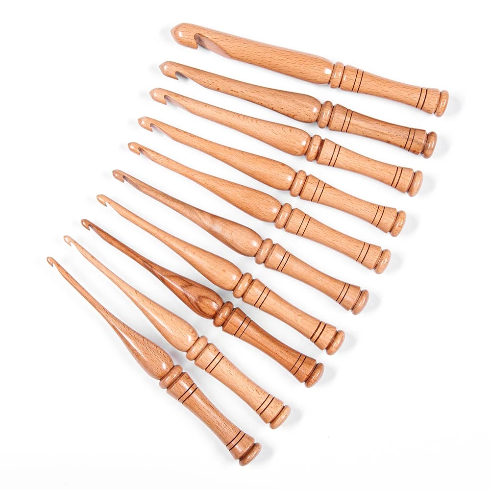 Steam Beech Wood Crochet Hooks 1 Steam Beech Wood Crochet Hooks
