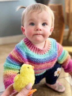 Athabasca Falls Child's Pullover -Crocheting Supplies Store 95585rainbow2