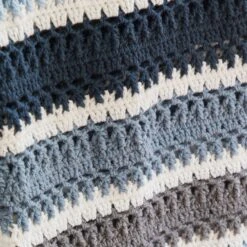 Stripe Upon Stripe Crochet Afghan -Crocheting Supplies Store AKP MM StripedStarlette 063