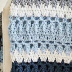 Stripe Upon Stripe Crochet Afghan -Crocheting Supplies Store AKP MM StripedStarlette 064