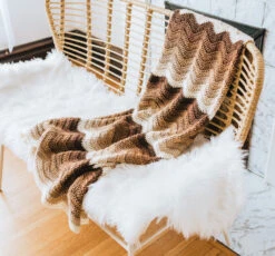 Mocha Ripple Afghan -Crocheting Supplies Store DSC03803