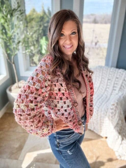 Chunky Granny Crochet Cardigan -Crocheting Supplies Store IMG 1866