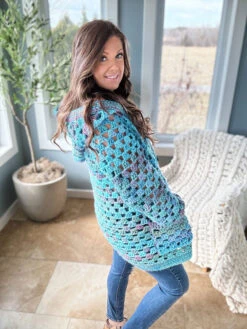 Chunky Granny Crochet Cardigan -Crocheting Supplies Store IMG 1938