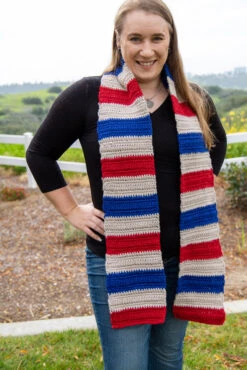 Glimmer Striped Scarf