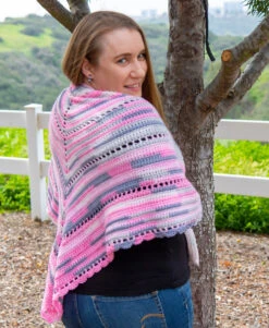 Lullaby Triangle Shawl 12 Lullaby Triangle Shawl -Crocheting Supplies Store Linked Crochet Scalloped Shawl Pattern wowm 19