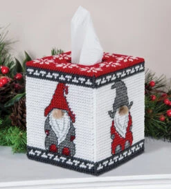 Gnome Plastic Canvas Tissue Box Cover Kit