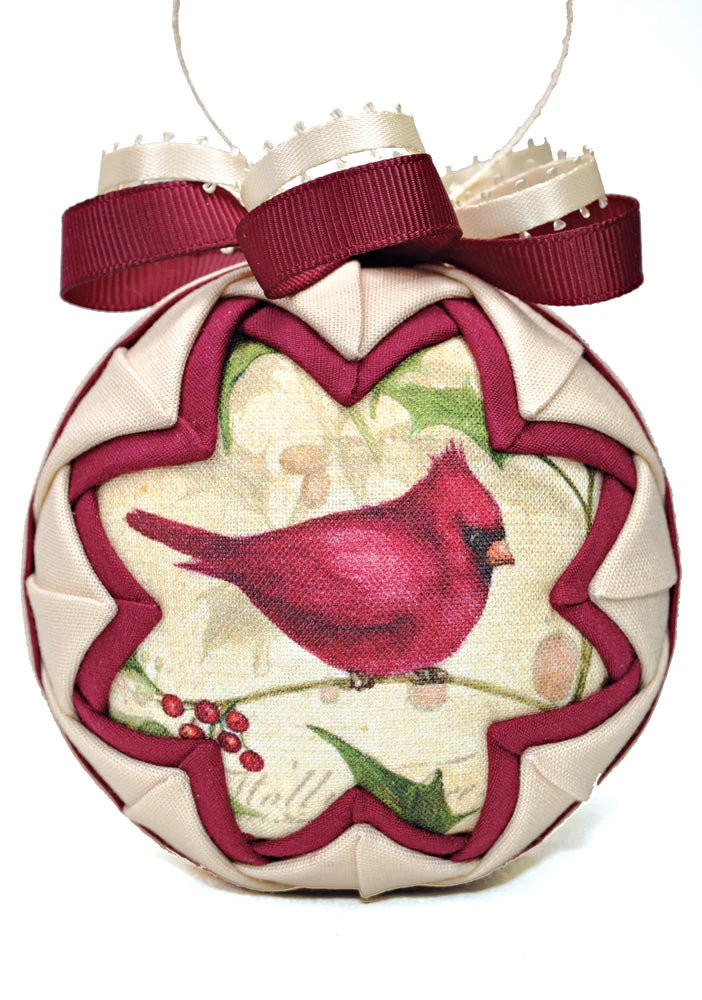 Christmas Cardinal Quilted Ornament Kit 1 Christmas Cardinal Quilted Ornament Kit
