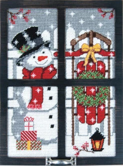 Winterland Window Frame Plastic Canvas Kit