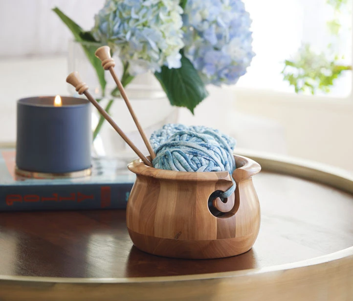 Cam Wood Yarn Bowl Curvy Shape 1 Cam Wood Yarn Bowl Curvy Shape