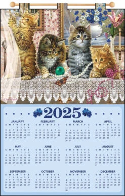 Cats On Lace 2025 Felt Sequin Calendar