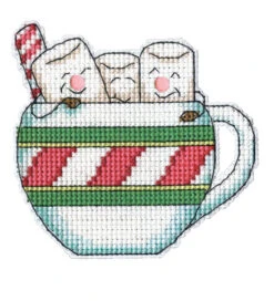 Holiday Mugs 14 Ct. Ornaments 12 Holiday Mugs 14 Ct. Ornaments -Crocheting Supplies Store M34423c