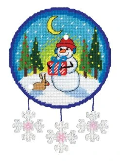 Snowflake Snowman Plastic Canvas Kit