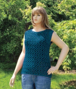 Spring Into Summer Ladies Top -Crocheting Supplies Store M95044DeepTeal
