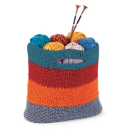 Striped Crochet Bag