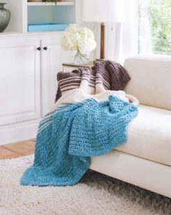 Land And Sea Knit Blanket