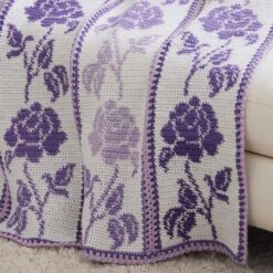 Bed Of Roses Afghan -Crocheting Supplies Store M95357c