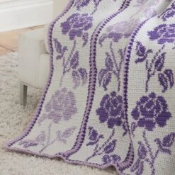 Bed Of Roses Afghan -Crocheting Supplies Store M95357d