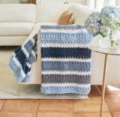 Stripe Upon Stripe Crochet Afghan