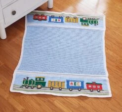 Train Blanket 9 Train Blanket -Crocheting Supplies Store M96547 flat