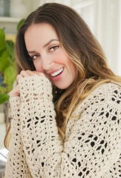 Stylish Lace Cardigan -Crocheting Supplies Store M96629d