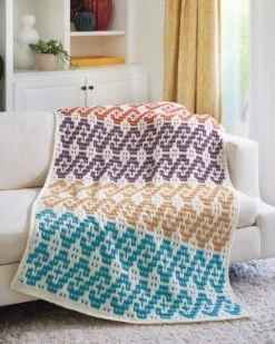 Mosaic Crochet Blanket