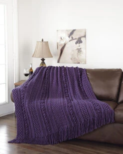 Berries & Basketweave Afghan Pattern