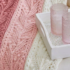 Ribbed Leaves Throw -Crocheting Supplies Store M98513d