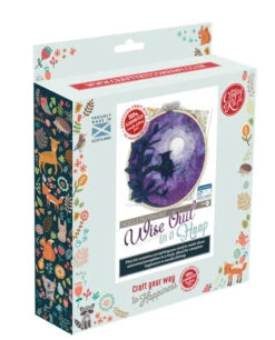 Wise Owl In A Hoop Needle Felting Kit -Crocheting Supplies Store NF307 Box 1