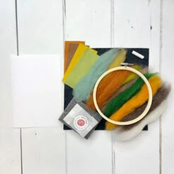 Pumpkin In A Hoop Needle Felting Kit 8 Pumpkin In A Hoop Needle Felting Kit -Crocheting Supplies Store NF307 Contents