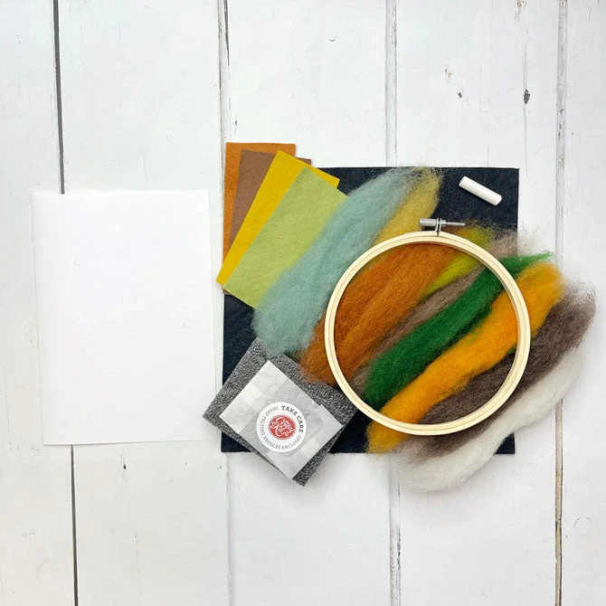 Pumpkin In A Hoop Needle Felting Kit 3 Pumpkin In A Hoop Needle Felting Kit - Image 3