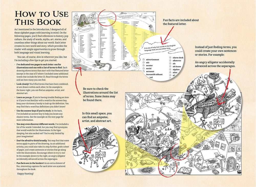 Amazing A-Z AlphaQuest Seek & Find Challenge Puzzle Book 2 Amazing A-Z AlphaQuest Seek & Find Challenge Puzzle Book - Image 2