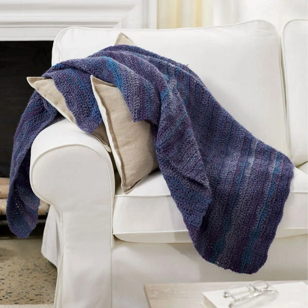 Premier® Ocean Blue Crochet Blanket 1 Premier® Ocean Blue Crochet Blanket