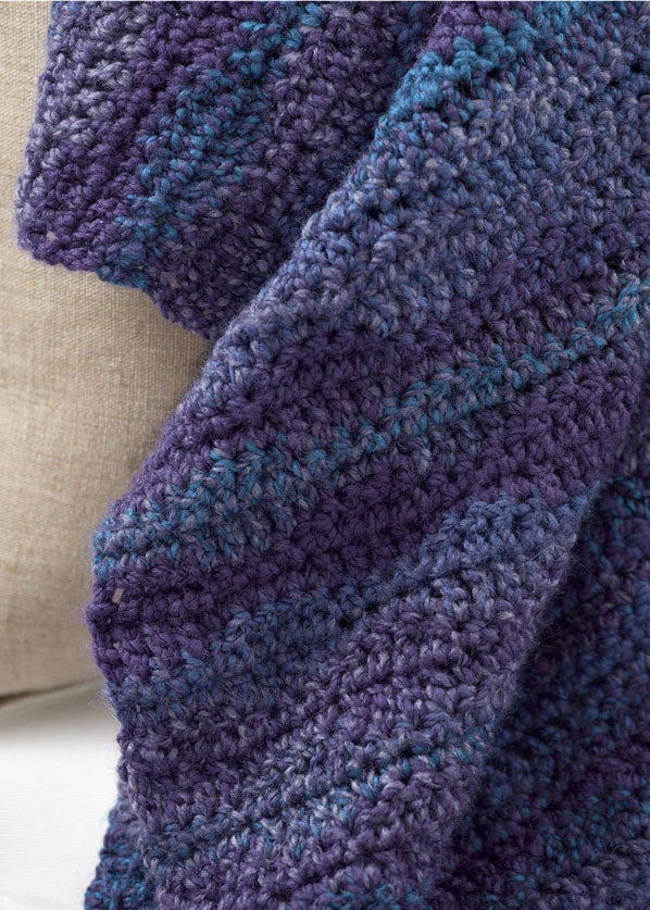 Premier® Ocean Blue Crochet Blanket 2 Premier® Ocean Blue Crochet Blanket - Image 2