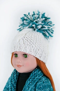 Knit Winter Doll Outfit 6 Knit Winter Doll Outfit -Crocheting Supplies Store dollkit bluegreensweaterhat b