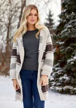 Naturally Stripes Cardigan 19 Naturally Stripes Cardigan -Crocheting Supplies Store kp 6778