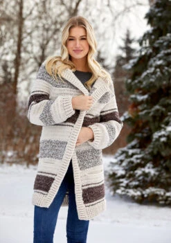 Naturally Stripes Cardigan 21 Naturally Stripes Cardigan -Crocheting Supplies Store kp 6783