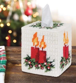 Warm Glow Tissue Box Cover Plastic Canvas Kit