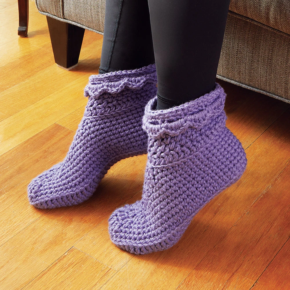 Crocheted Boot Slippers 1 Crocheted Boot Slippers