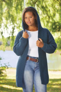 Crocheting Supplies Store 15 Hooded Crocheted Cardigan
