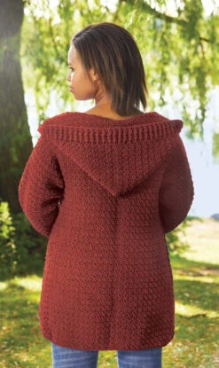 Hooded Crocheted Cardigan -Crocheting Supplies Store m96232brusset