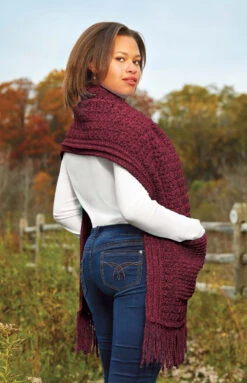 Pocket Shawl 22 Pocket Shawl -Crocheting Supplies Store m96334redwine
