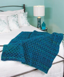 Diamond Honeycomb Throw -Crocheting Supplies Store m96378