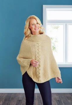 Cabled Poncho