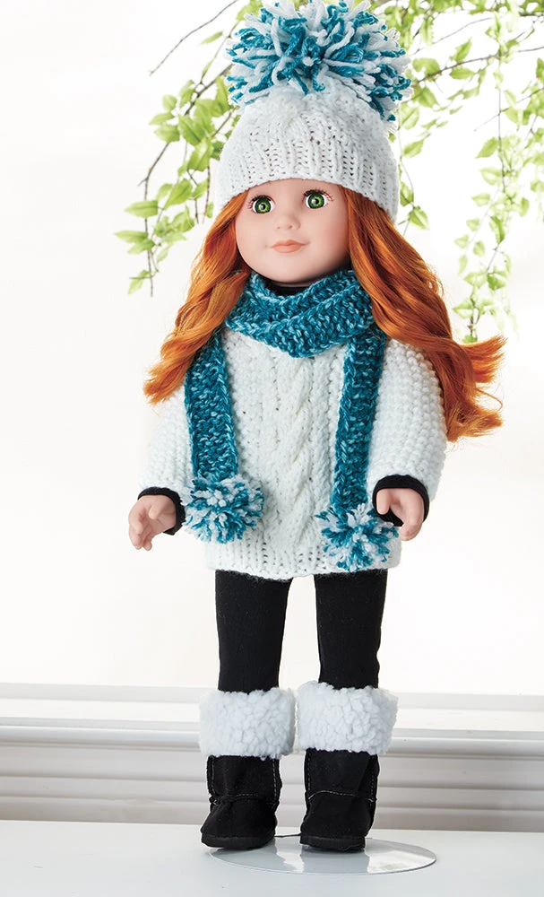 Knit Winter Doll Outfit 1 Knit Winter Doll Outfit