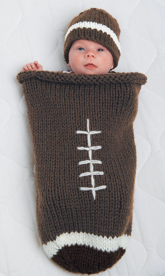 Football Baby Bunting & Hat 1 Football Baby Bunting & Hat